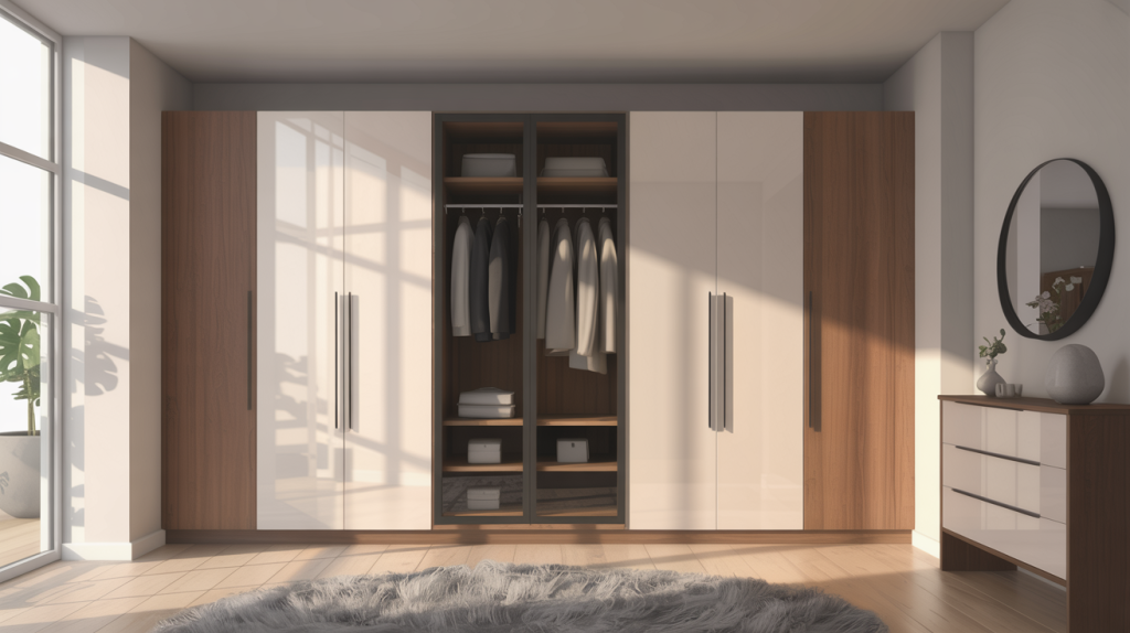 wardrobe with dressing unit designs