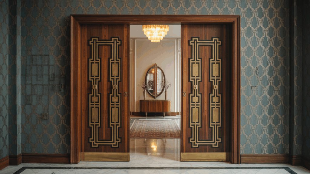 Art Deco Inspired Solid Wood Door
