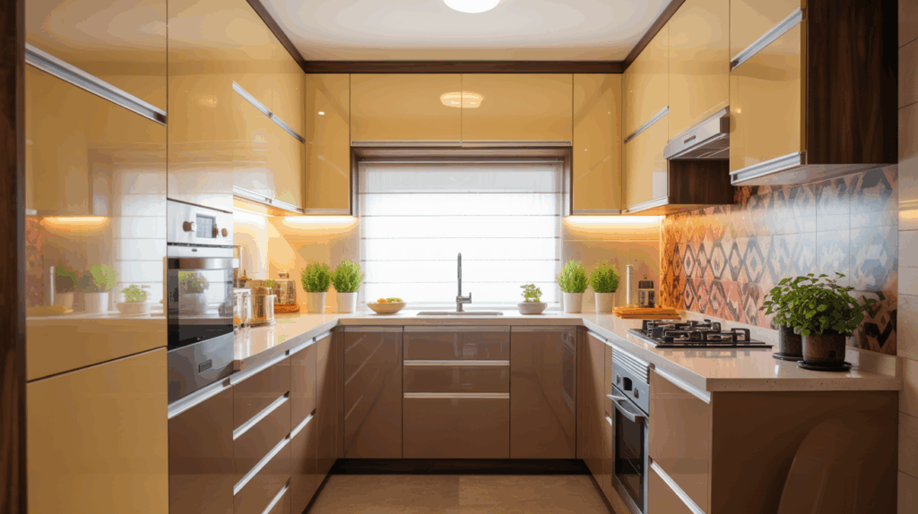 Compact Parallel Acrylic Kitchen