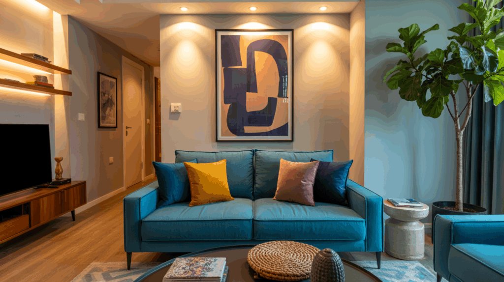 Contemporary Colorful 2BHK Layout