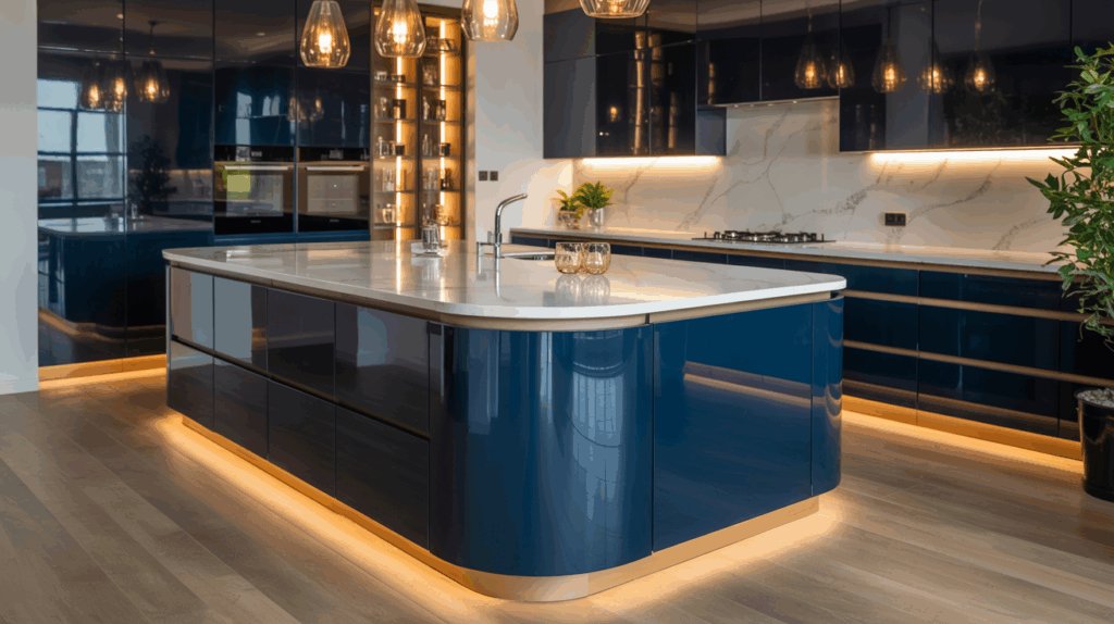 Luxury Straight Kitchen with Premium Finish