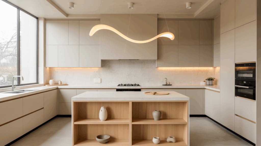 Minimalist U-Shaped Kitchen Layout