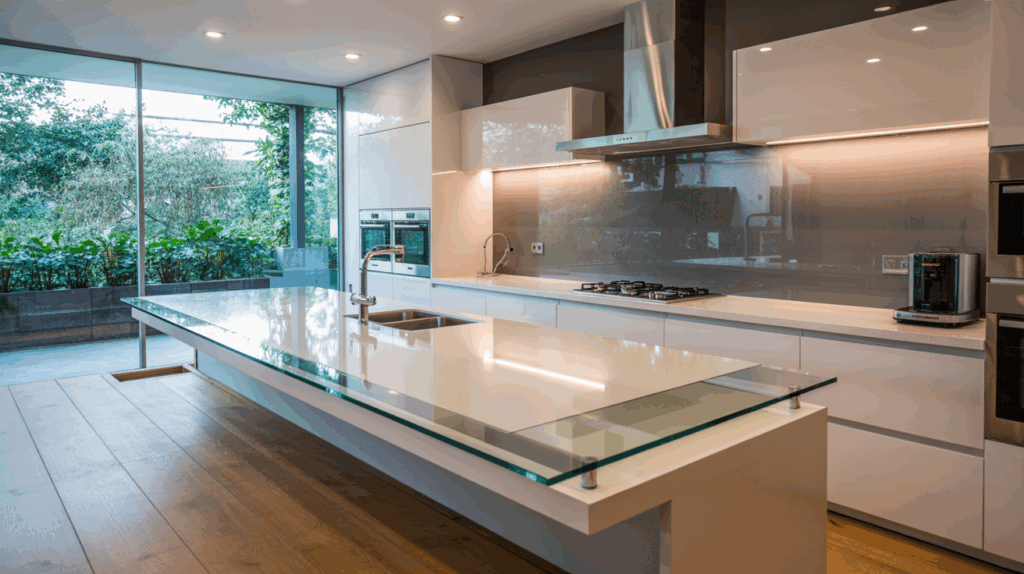Modern Glass Kitchen Interior Design