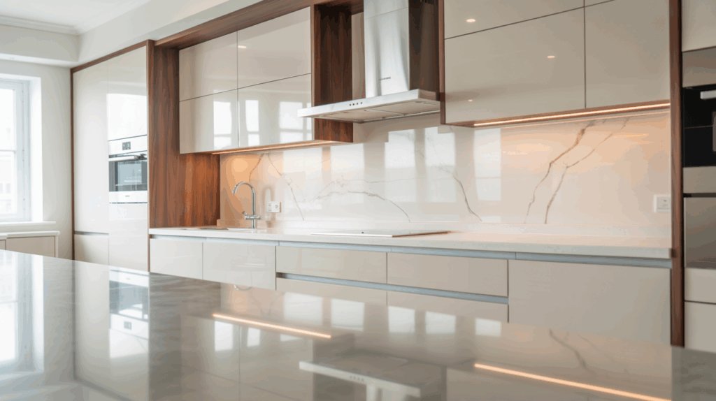 Modern Glossy Straight Kitchen