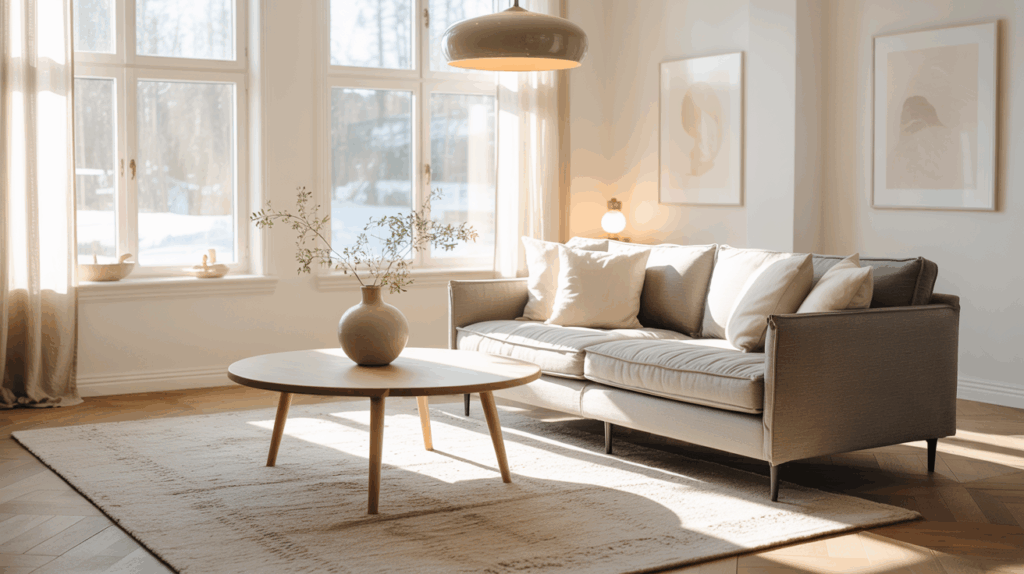 Scandinavian-Style 1BHK Interior