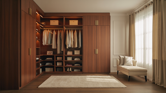 A wardrobe that’s as elegant outside as it is organized inside