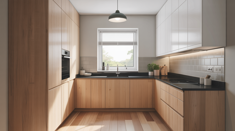 A modular kitchen that blends beauty with everyday functionality