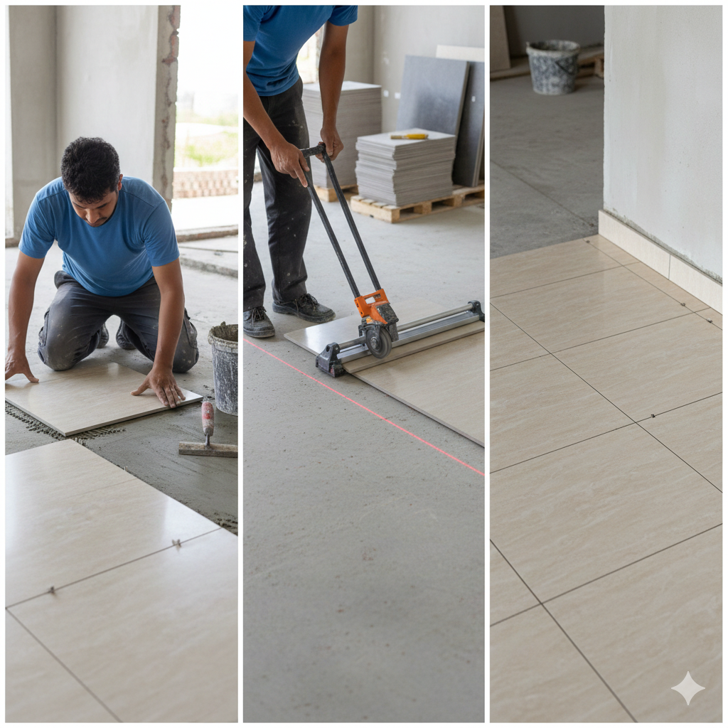 Flooring and tiling civil work in Bhubaneswar