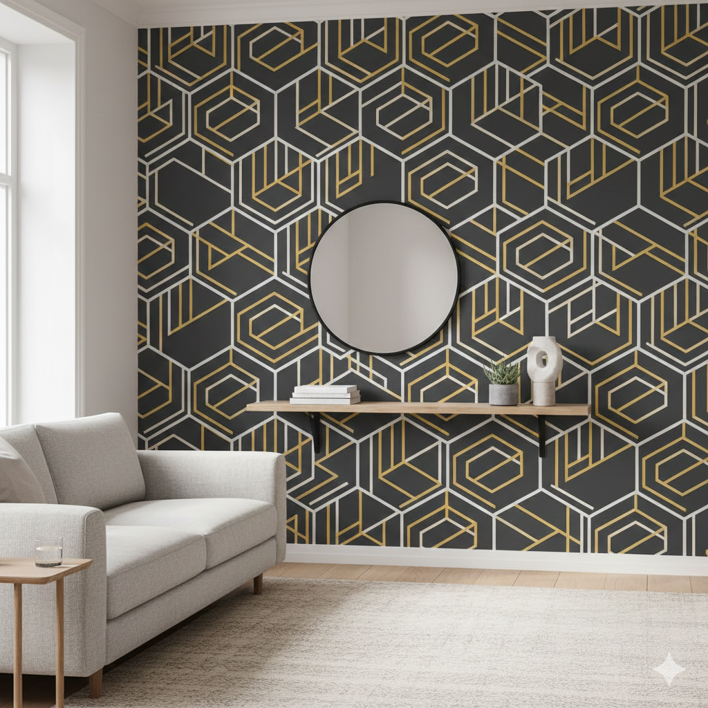 Geometric Urban Wall paint Services in Bhubaneswar