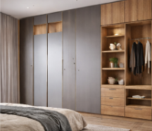 wardrobe with laminate finish