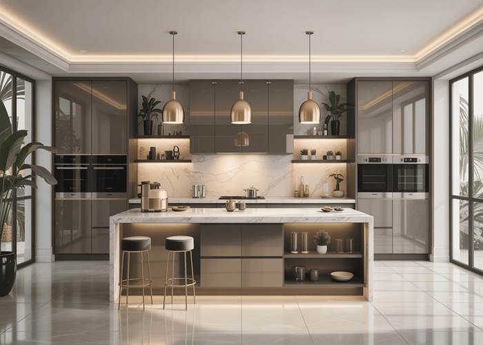 Modular Kitchen-Luxury Island Kitchen
