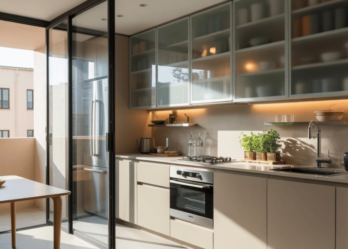 glass kitchen designs