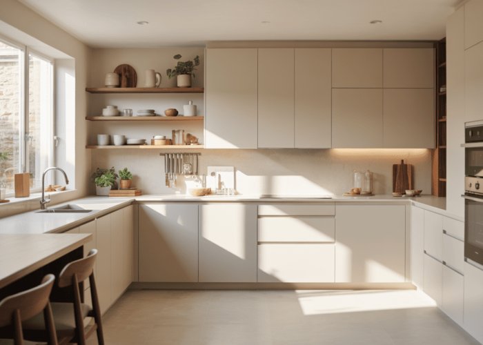 l-shaped kitchen in Bhubaneswar