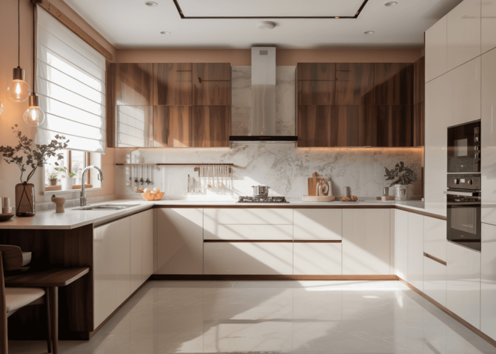 u-shaped kitchen in Odisha